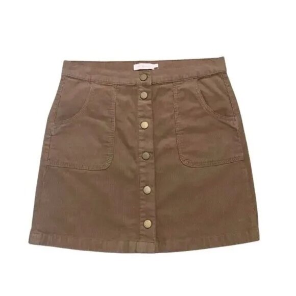 Tory Burch Lucitano Corduroy Snap Front Mini Skirt - Picture 4 of 7
